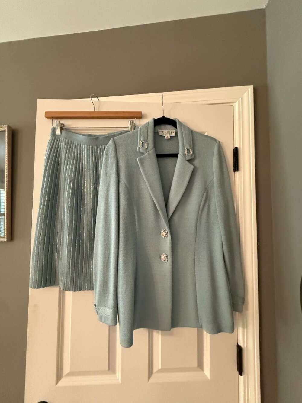 **St. John Knit Skirt Suit Set**